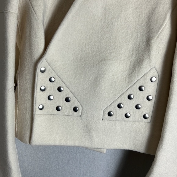 Rick Owens 100% cashmere women luxury jacket coat sz 40 eur 4US ivory new - Picture 3 of 15